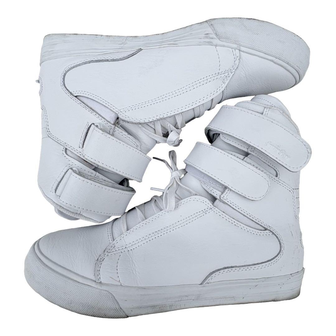 靴 SUPRA ARCHIVE WHITE HIGHCUT SNEAKERS Y2K