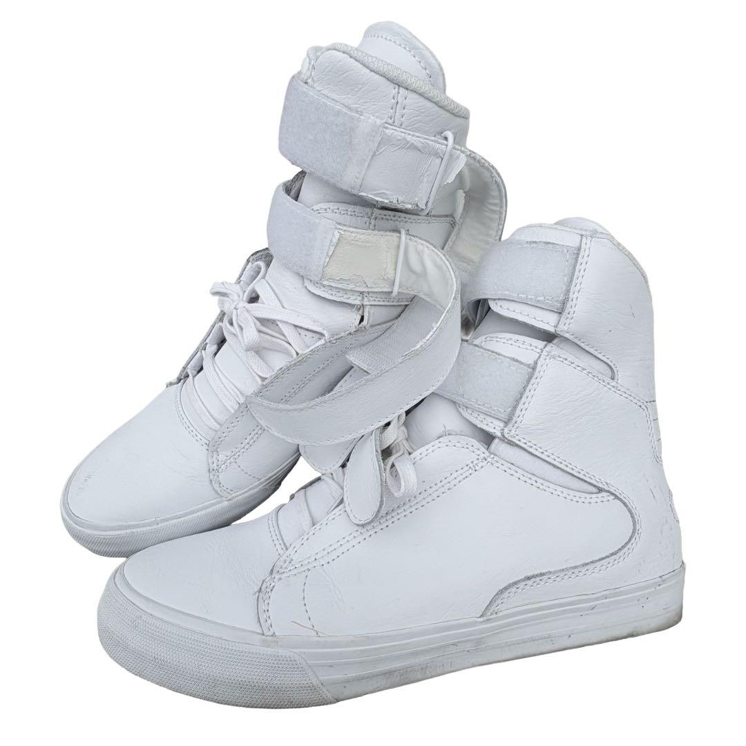 靴 SUPRA ARCHIVE WHITE HIGHCUT SNEAKERS Y2K