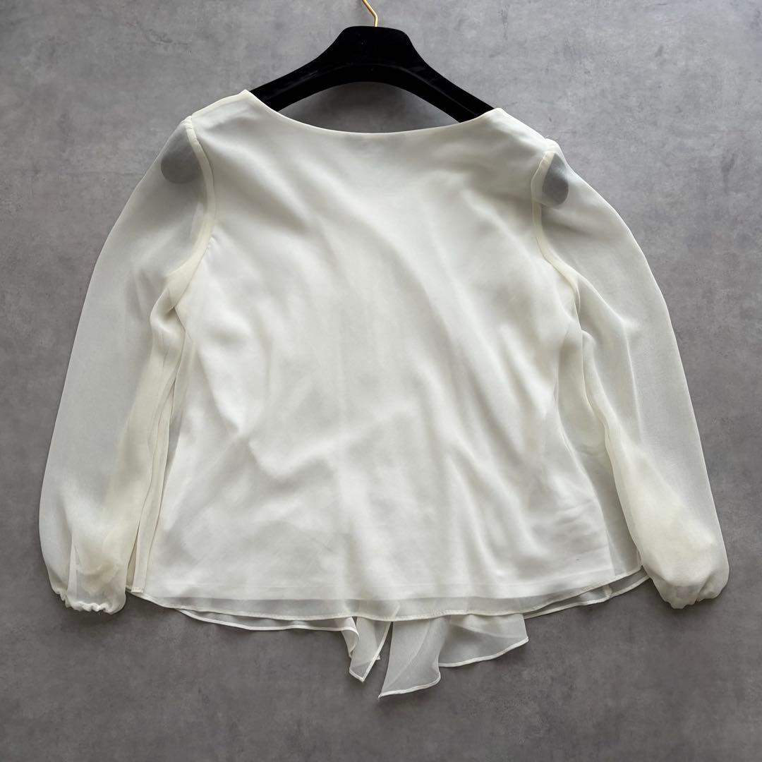 美品✨ EPOCA 上質ノーカラージャケット ブラウス セットM〜L ママコーデ