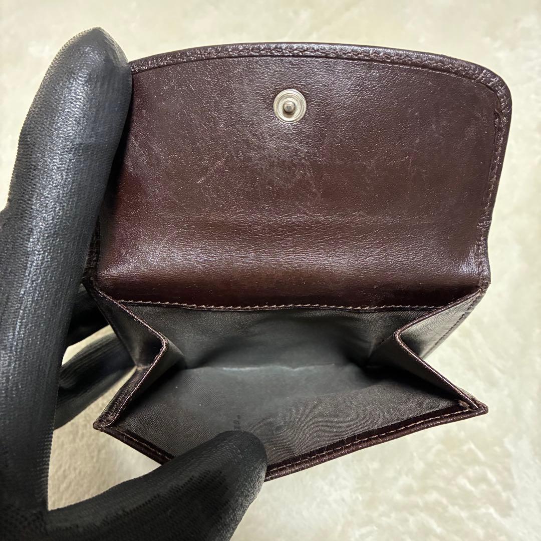 マ*️様 【美品】FENDI フェンディ ズッカ柄 二つ折り財布 レザー ブラウ