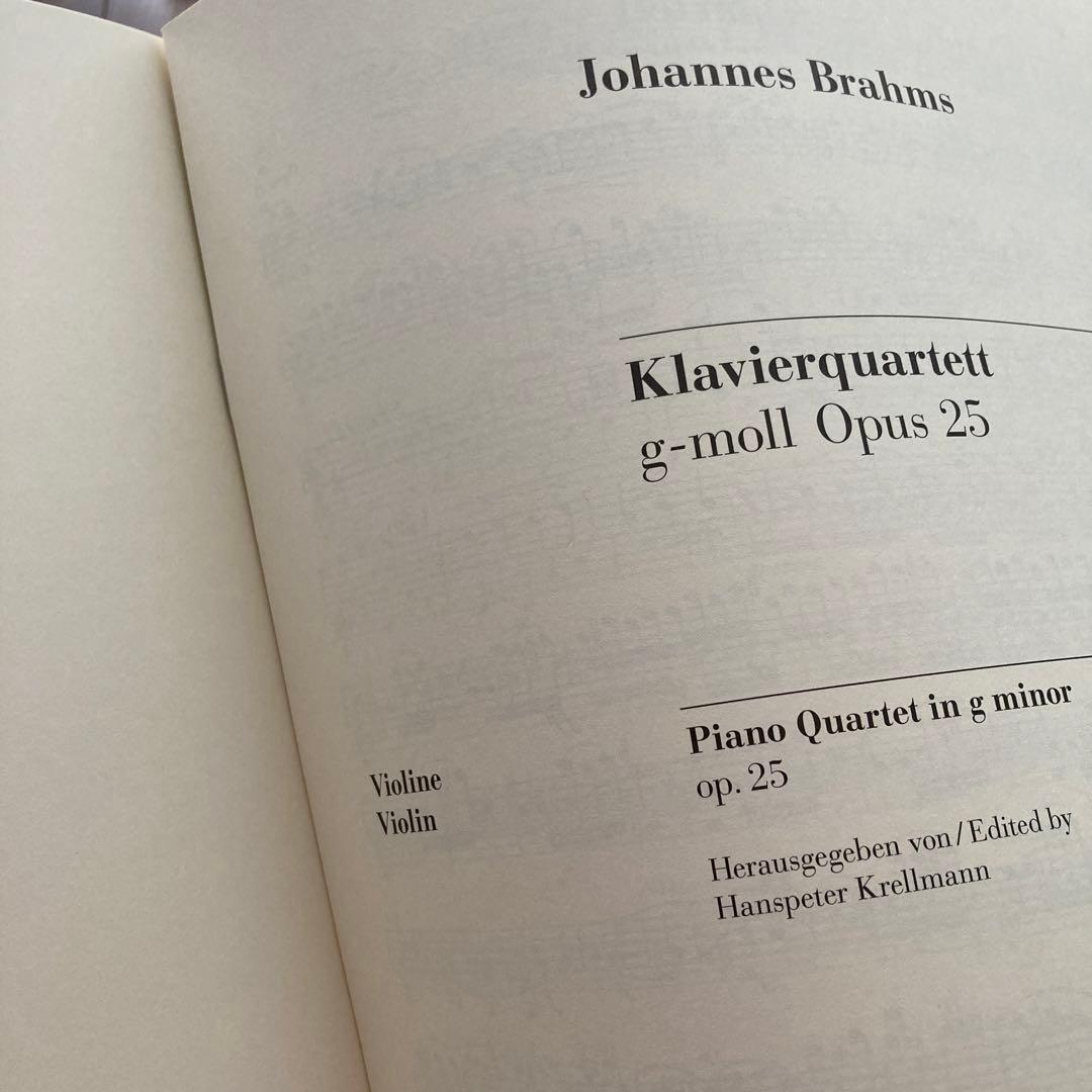 アート・デザイン・音楽 BRAHMS/KLAVIERQUARTETT g m ool Op.25