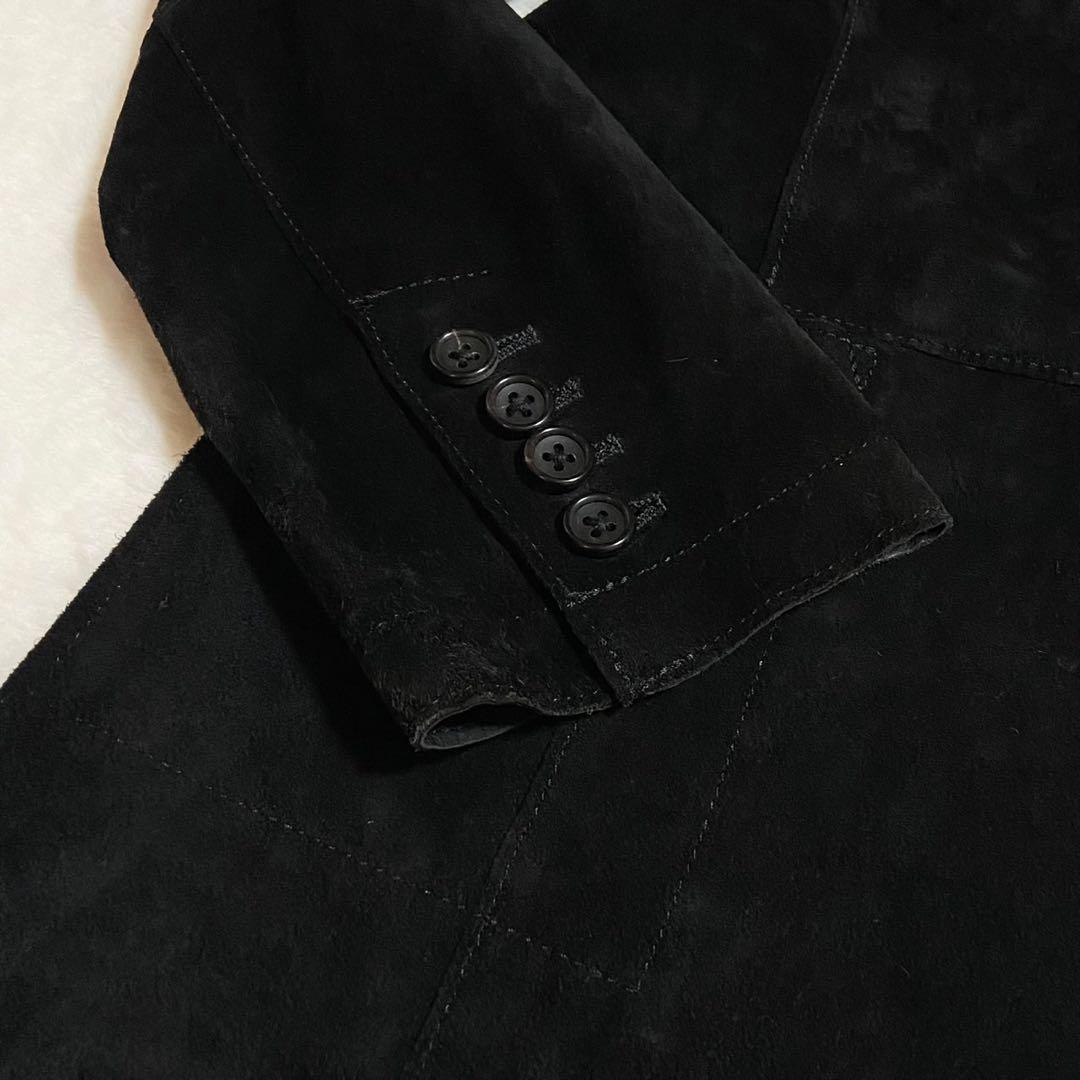 【美品】5351 POUR LES HOMME レザーテーラード 黒 牛革