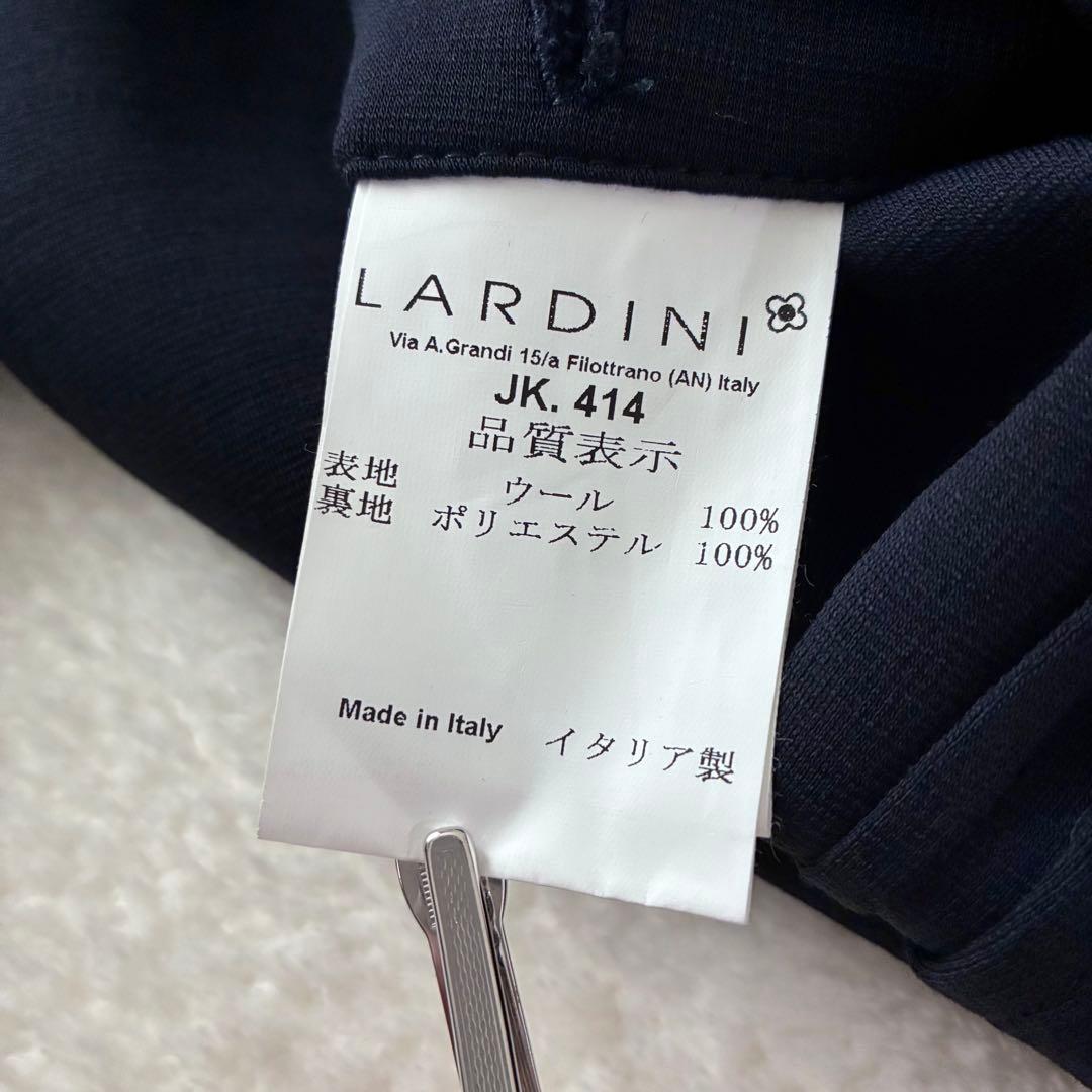 【未使用級】LARDINI ブートニエール付 ネイビーテーラードジャケット 48