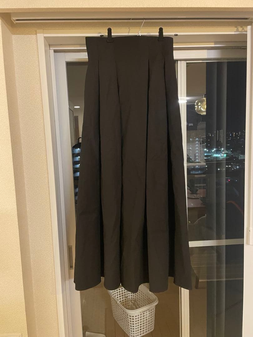 スカート CLANE high waist volume maxi skart
