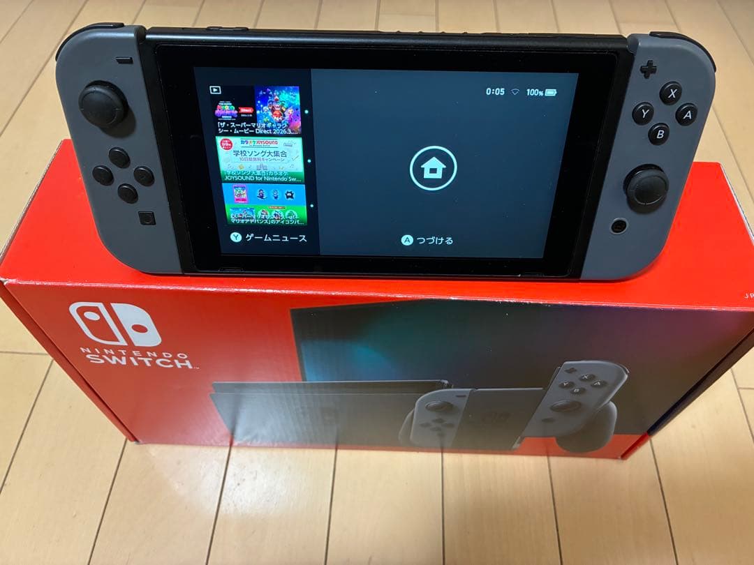 Nintendo Switch グレー 本体 箱付き バッテリー増強版