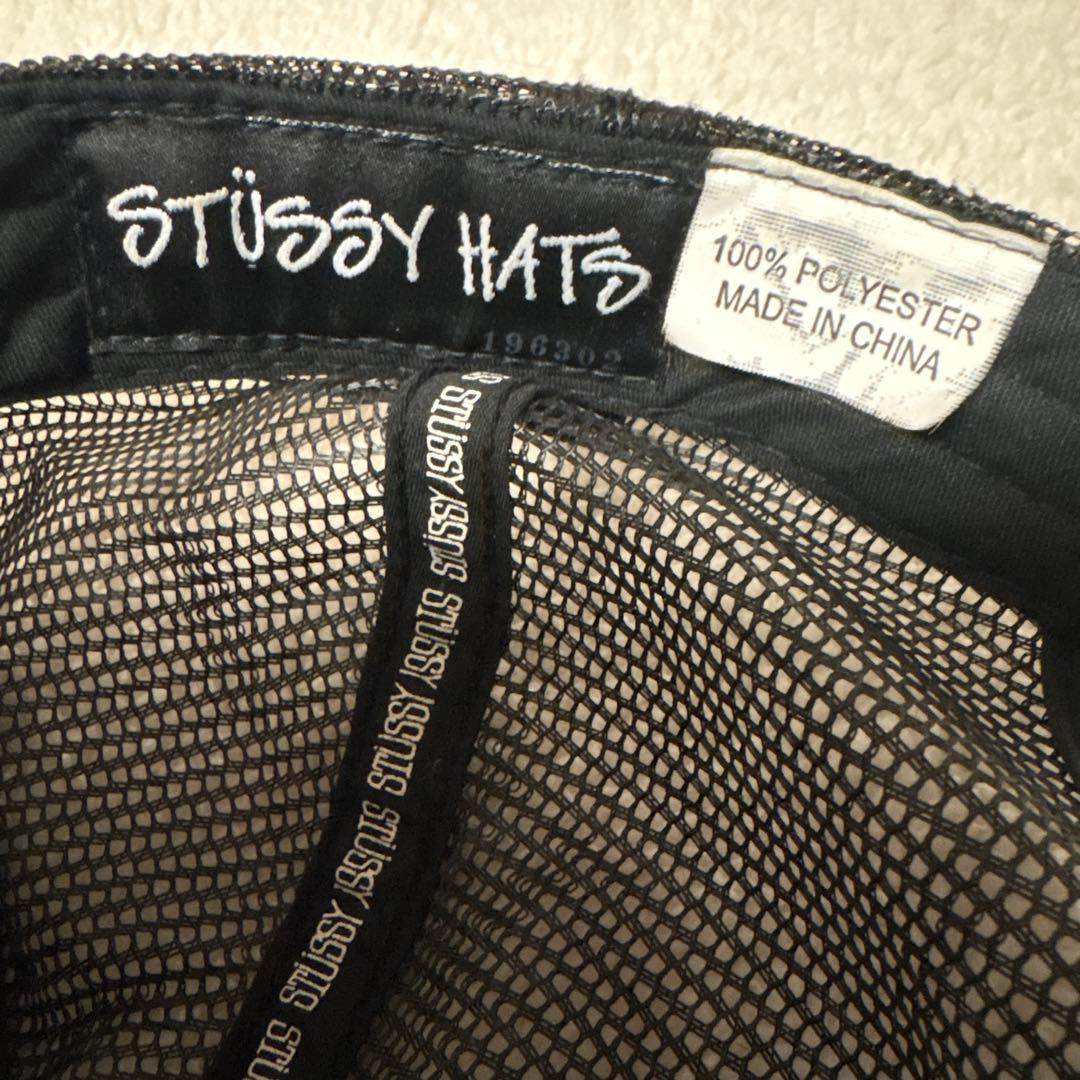 OLD STÜSSY ブラック トラッカーキャップ　メッシュキャップ