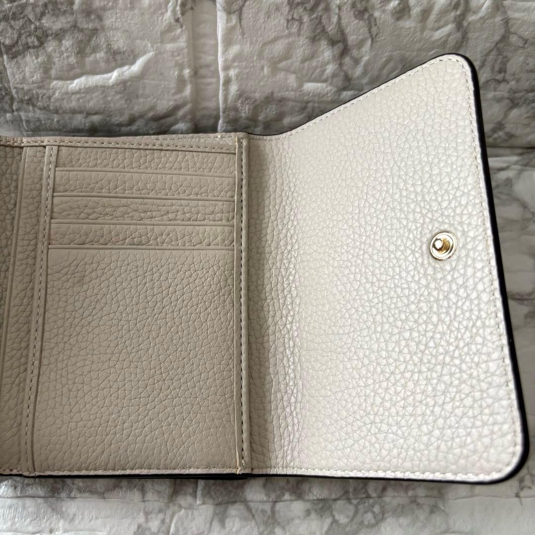 【極美品】FURLA フルラ 三つ折り財布 レザー ダフネ グレージュ