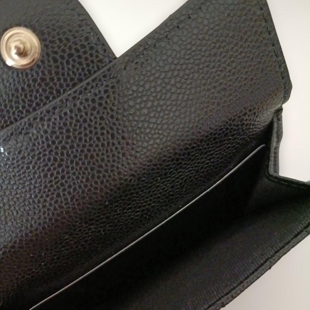 【最終値下】CHANEL シャネル 三つ折り財布 ブラック キャビアスキン