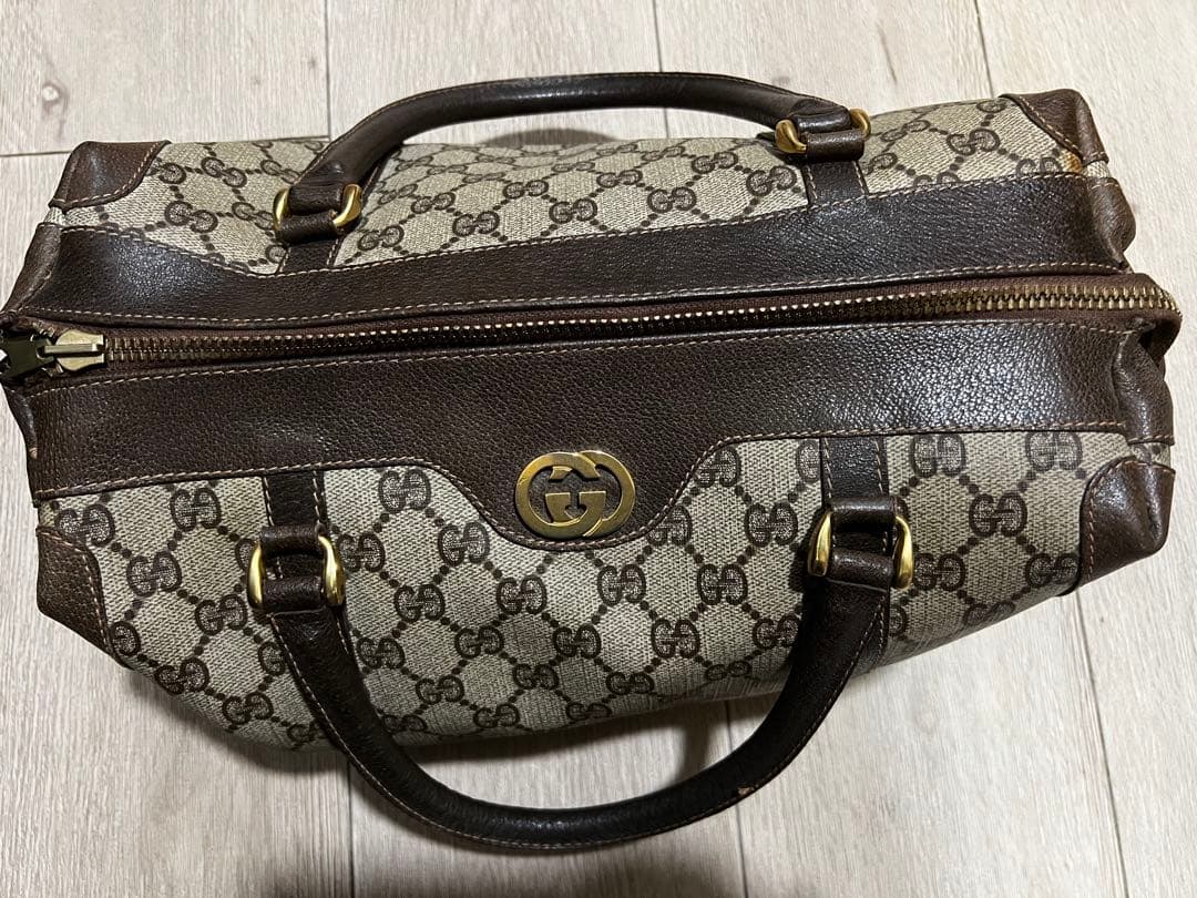 GUCCI ミニボストン GG PVC レザー オールドグッチ ヴィンテージ