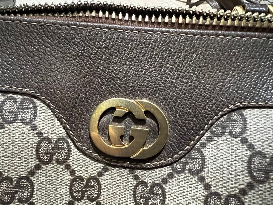 GUCCI ミニボストン GG PVC レザー オールドグッチ ヴィンテージ
