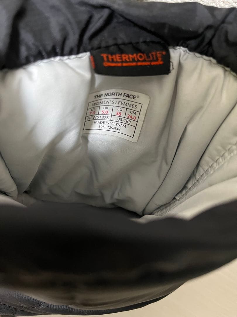 THE NORTH FACE ヌプシ　ブラック ブーツ 24.0㌢