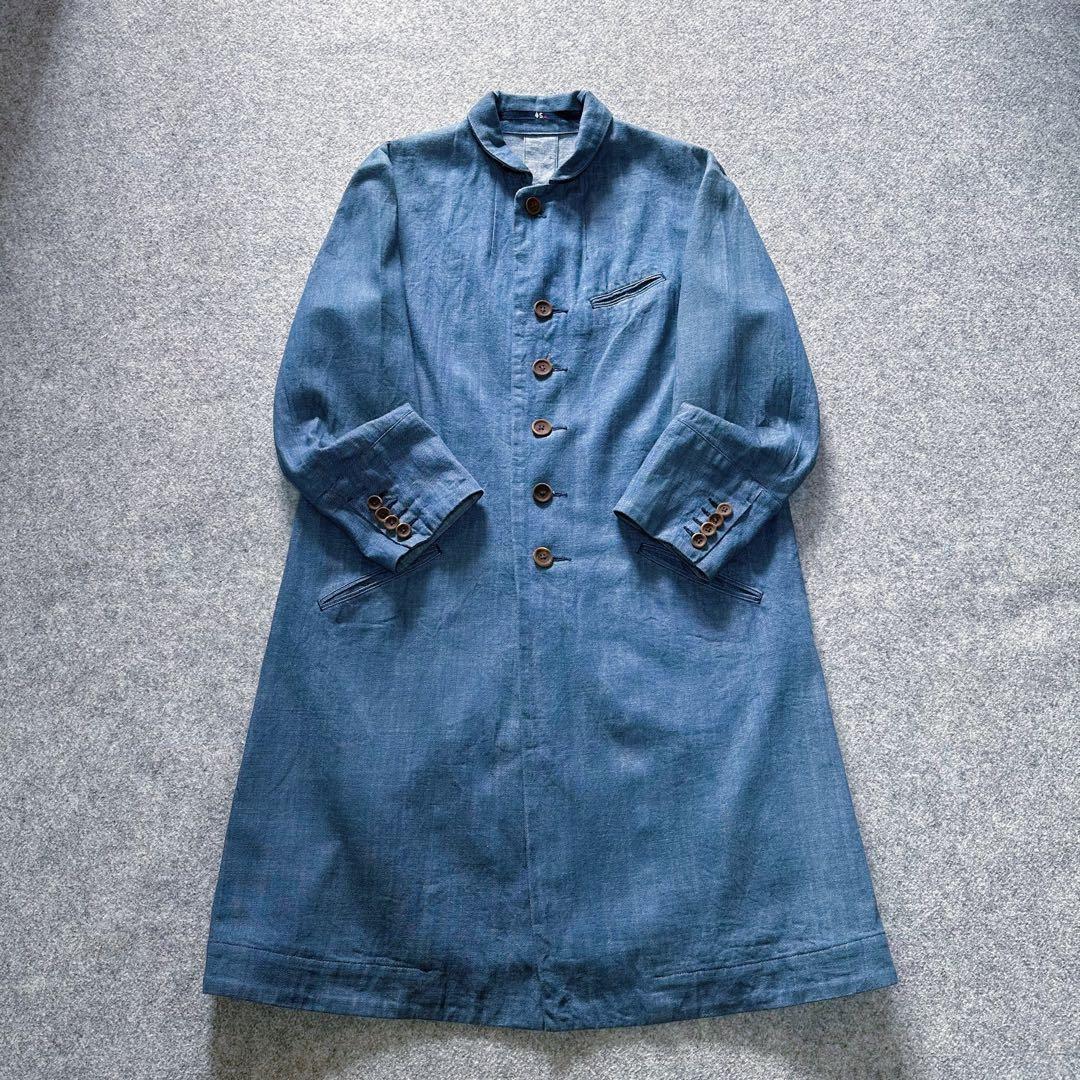45R【デニム×（レース＆花柄）】2wayコート（ステンカラー／チェスター）