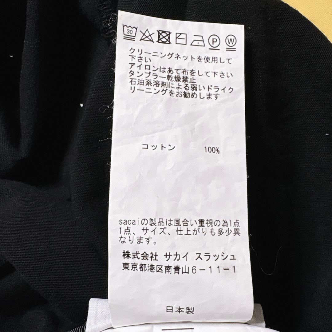 希少 sacai×NYT Truthプリント 両サイドジップ Tシャツ 日本製