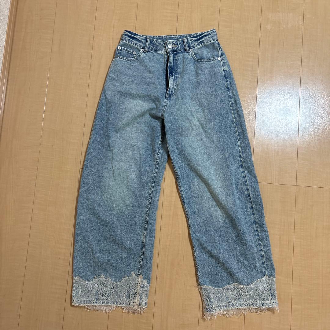 LOWRY'S FARM レースデニム Mサイズ