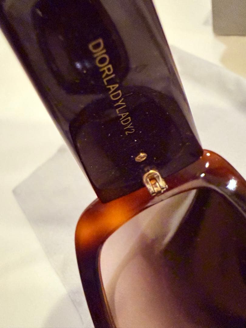 Dior ブラウンピンクラウンドサングラス