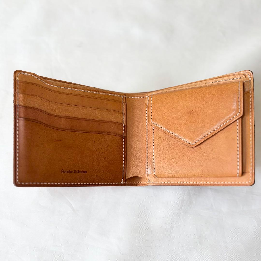 【美品】　エンダースキーマ　half folded wallet カウレザー