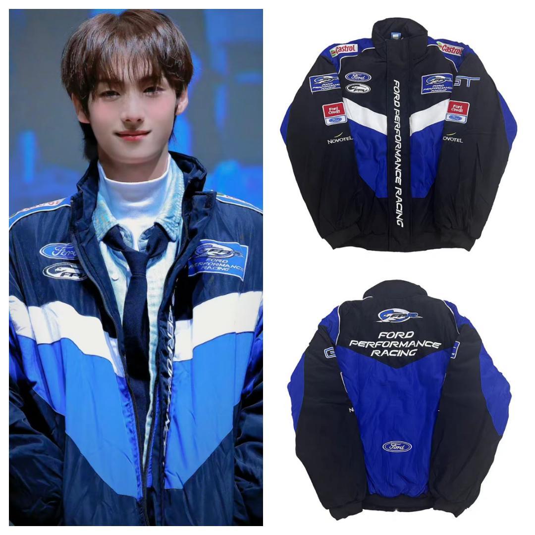 新品 FORD F1 レーシングジャケットブルゾン 刺繍 中綿 男女兼用 O3