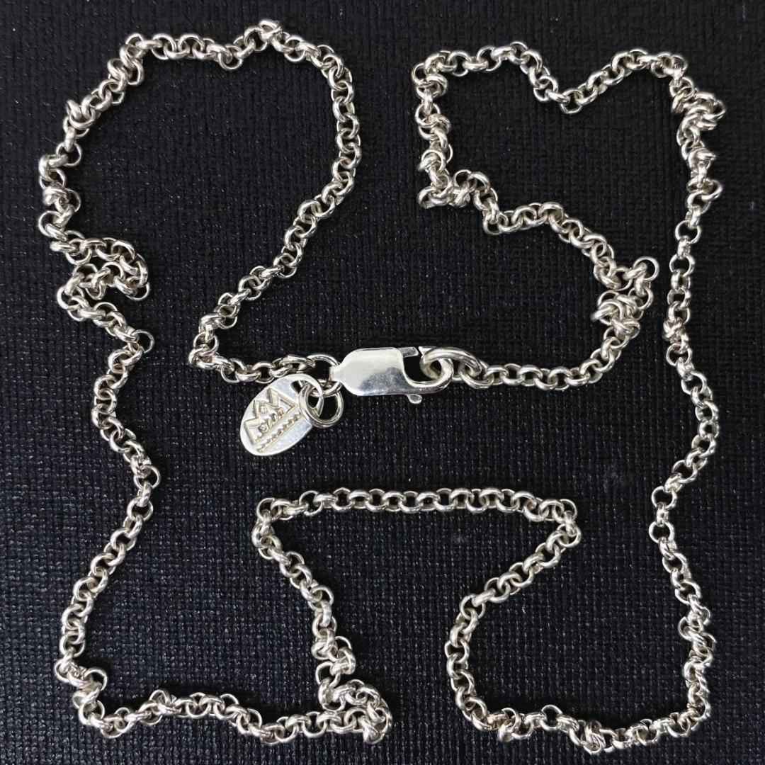 未使用品 SAAD シルバー925 2mm 甲丸 チェーン ネックレス 50cm