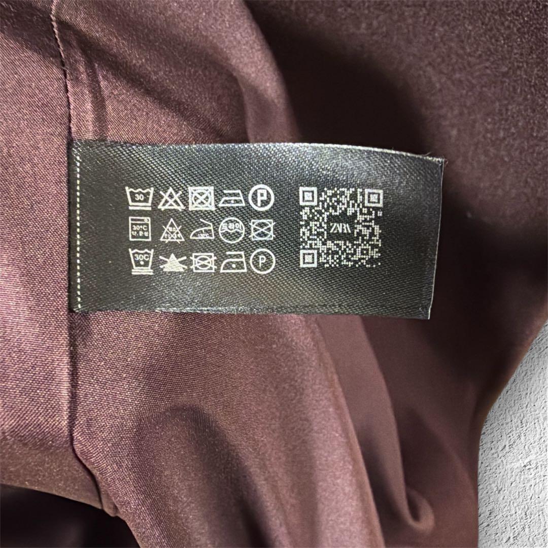 ZARA ソフトオーバーサイズコート　バーガンディ L