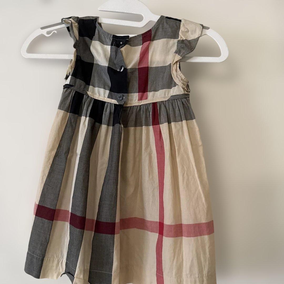 BURBERRY 3Y 98 チェック柄フリルワンピース（~95cm）