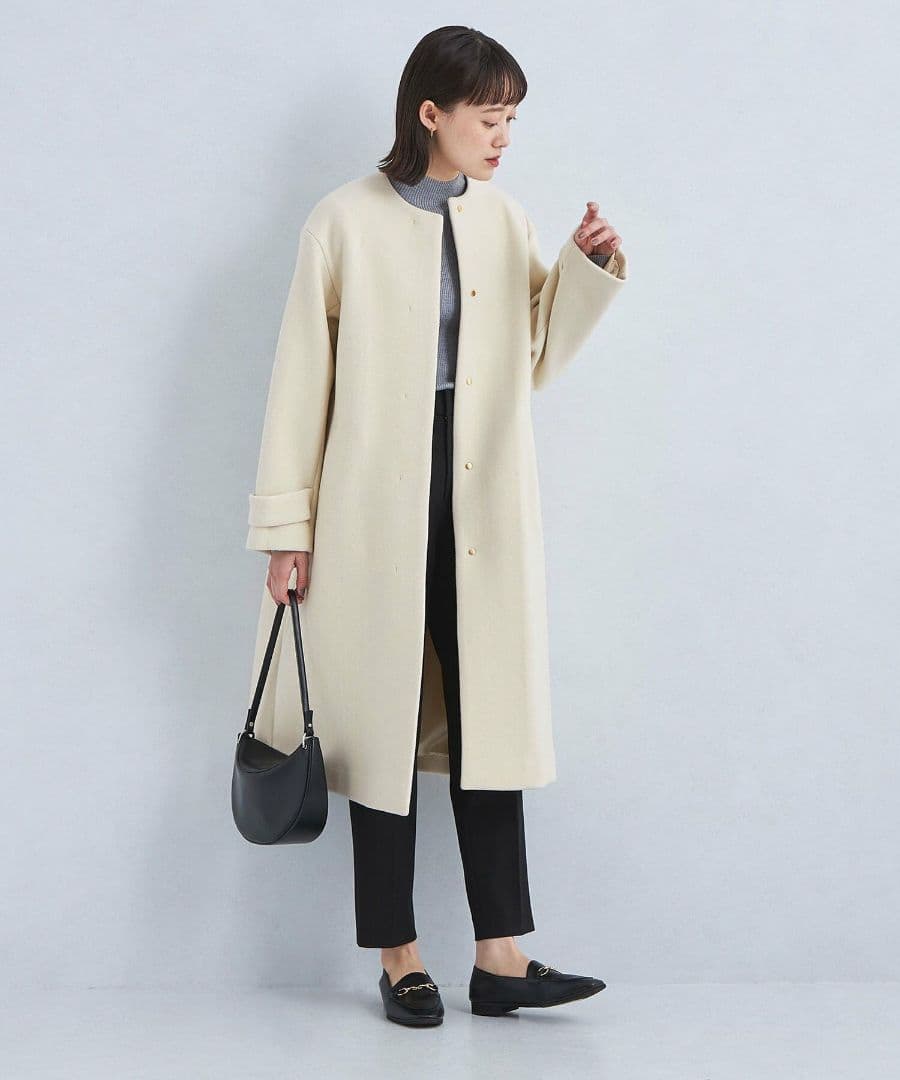 《新品 》SENTDALE WOOL セントデールウール ノーカラー コート