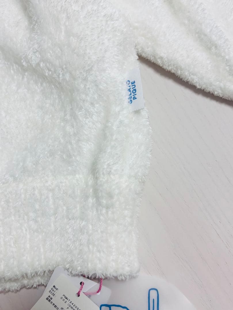 【タグ付き未使用】　ジェラートピケ　しろくまなりきりパーカ　ベア　くま