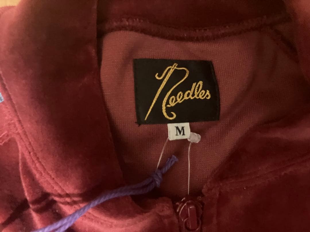 最終値下げNeedles ニードルズベロアトラックジャケットMサイズバーガンディ
