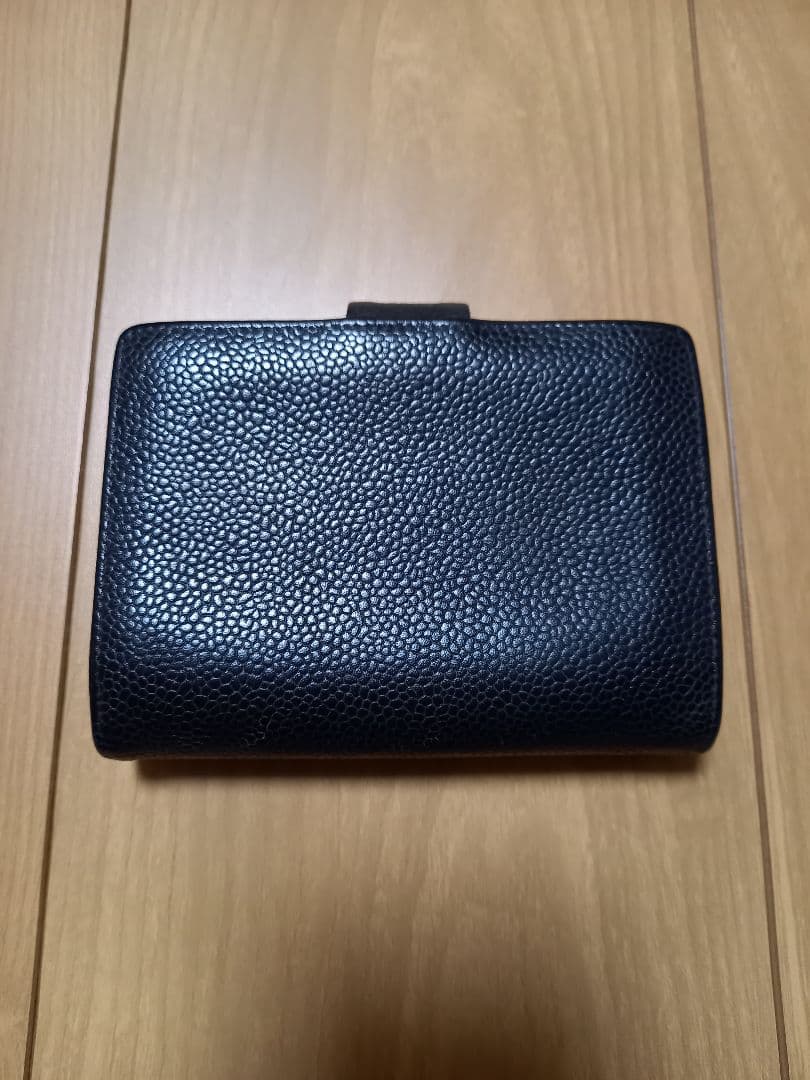 シャネル CHANEL 財布 折り財布 キャビアスキン ココマーク ブラック