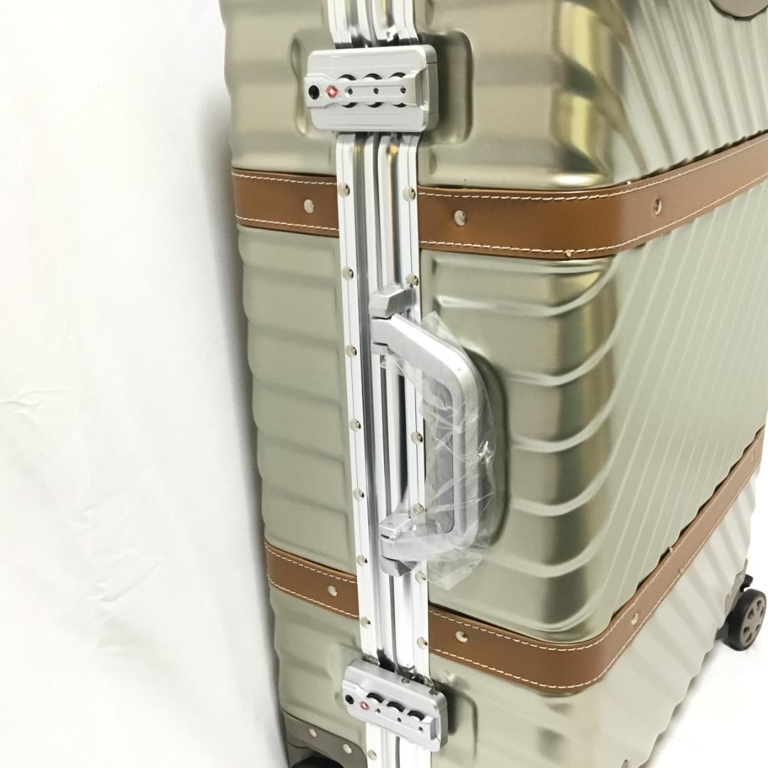 【新品・未使用】JF 24インチ アルミフレーム スーツケース ゴールド