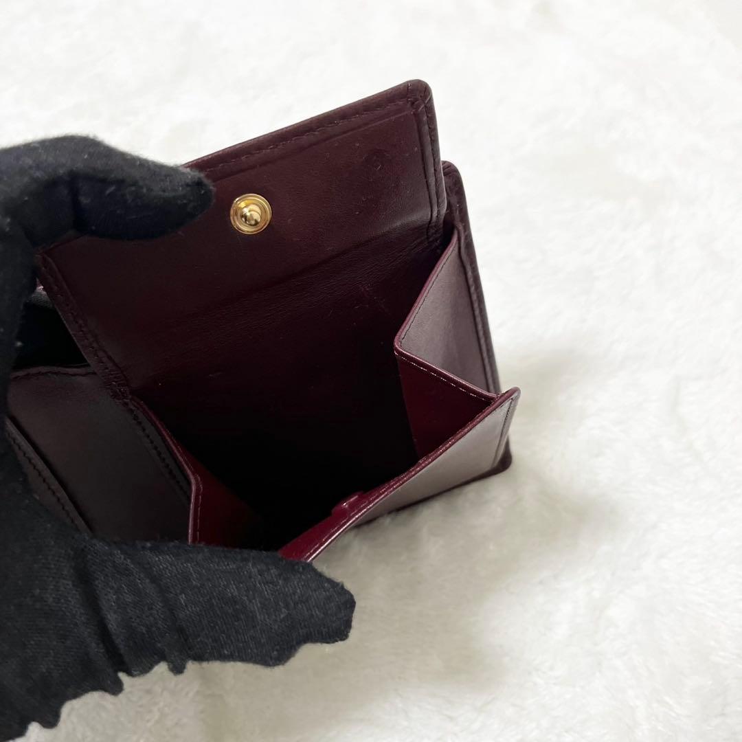 Cartier カルティエ マストライン 二つ折り財布 ボルドー 美品