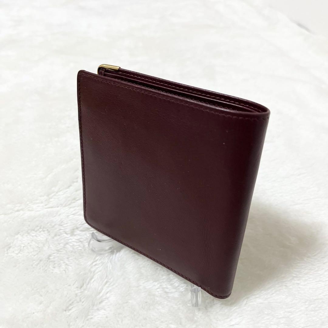 Cartier カルティエ マストライン 二つ折り財布 ボルドー 美品