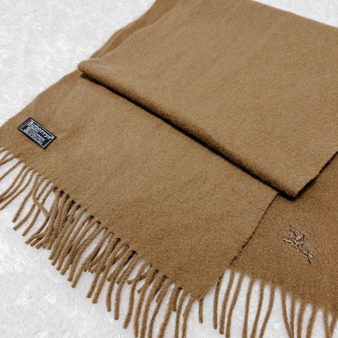 Burberry's カシミヤ100% マフラー　イギリス製 ブラウン