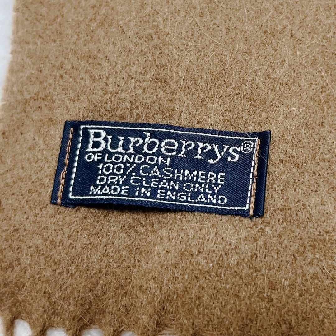 Burberry's カシミヤ100% マフラー　イギリス製 ブラウン