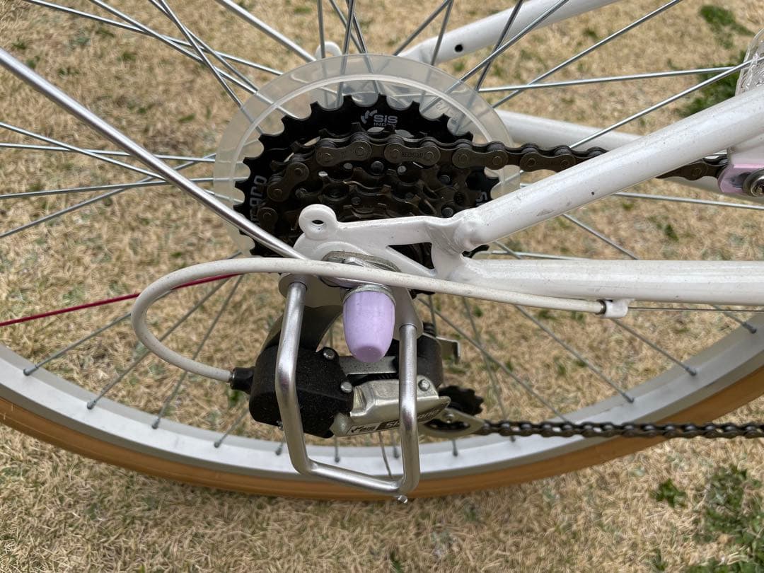 子供用自転車 ホワイト・ピンク