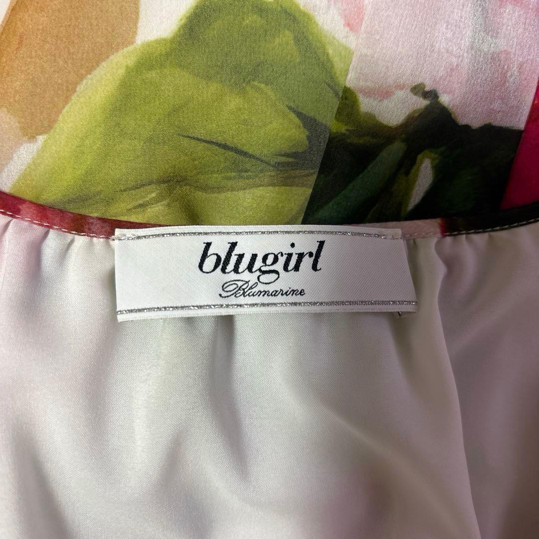blugirl ブルマリン　ブルーガール 薔薇柄ワンピース　38