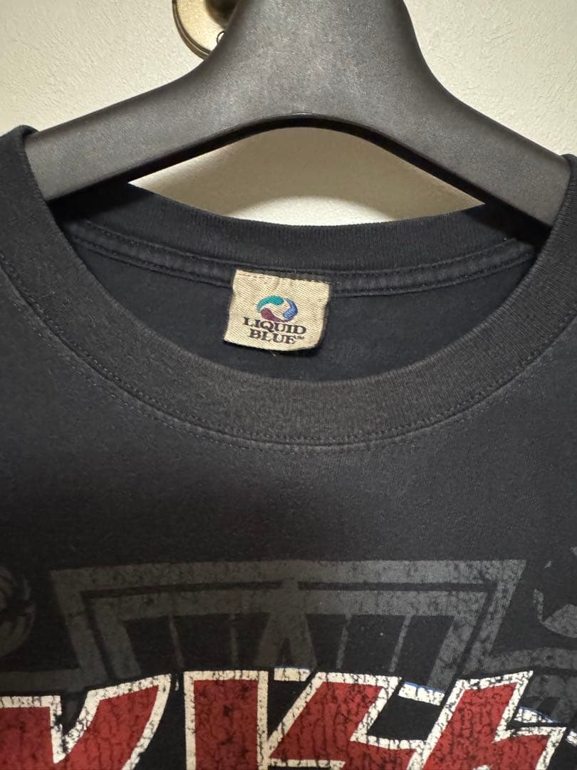 パ*ナ様 ヴィンテージリキッドブルー90s00sキスKISS半袖バンドTシャツ古