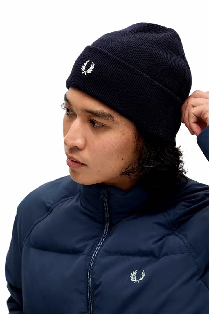 FRED PERRY Classic Beanie NAVY 未使用品