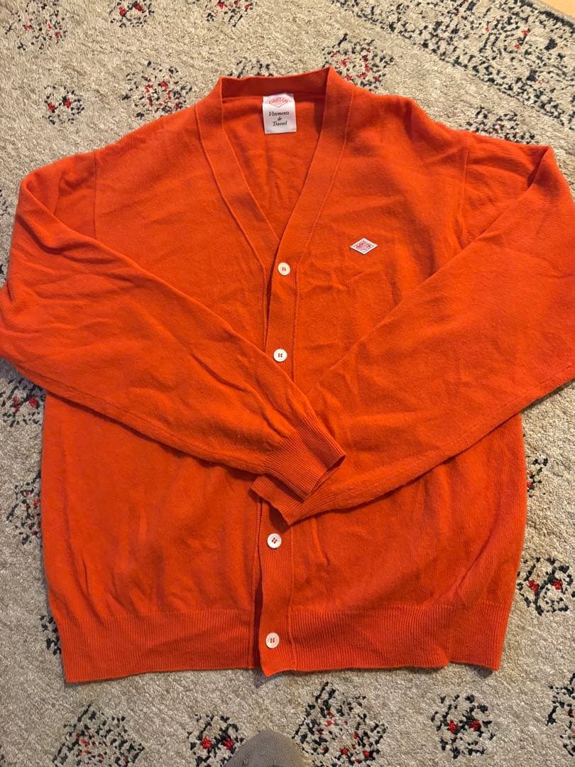 DT-D0030LMW DANTON V NECK CARDIGAN ラムウール