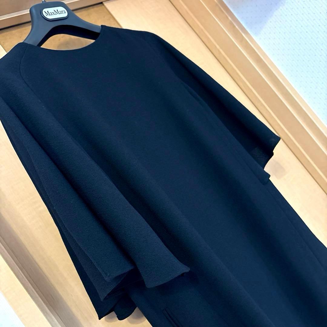【ゆきねこ】ADORE ジョーゼット ワンピース 黒 38