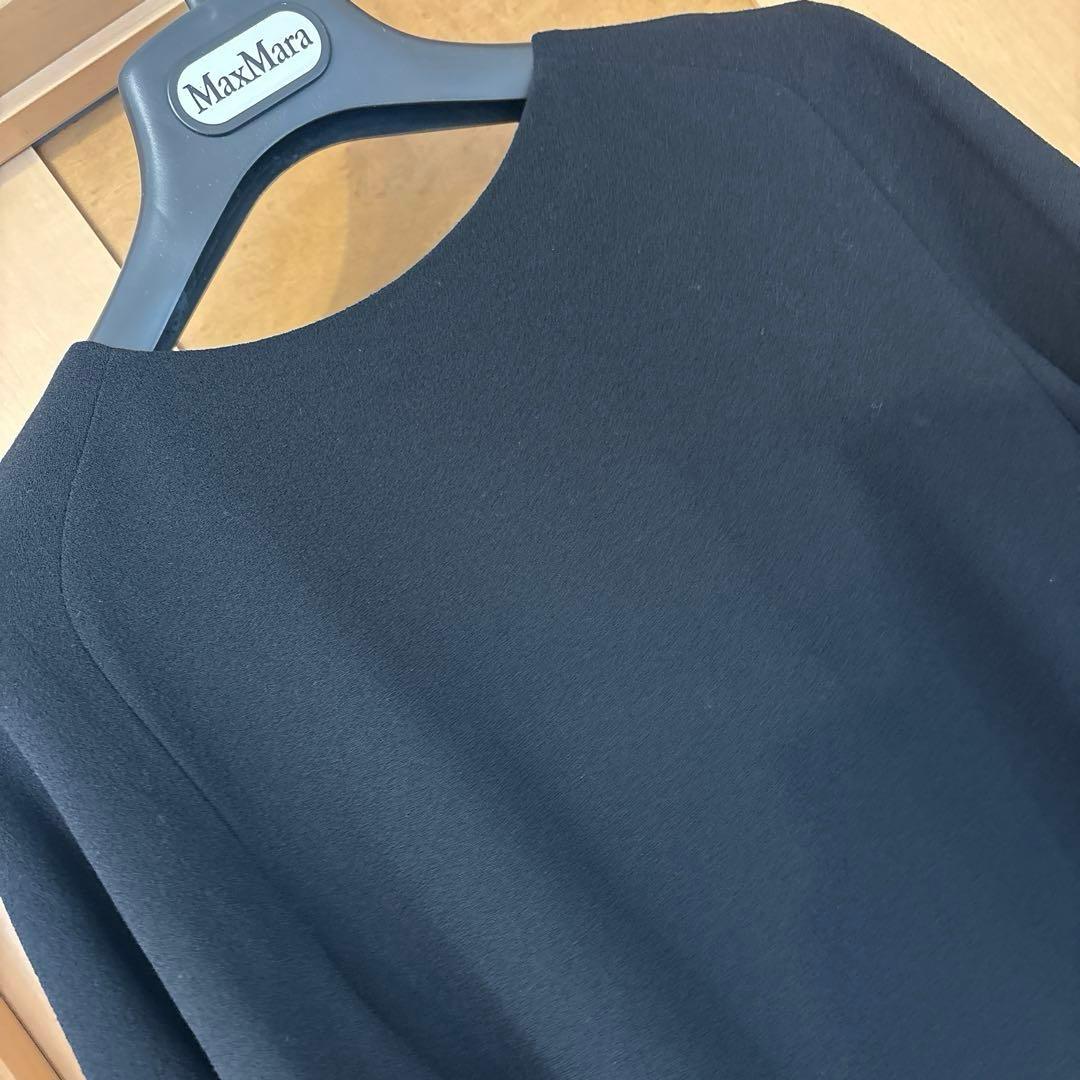 【ゆきねこ】ADORE ジョーゼット ワンピース 黒 38