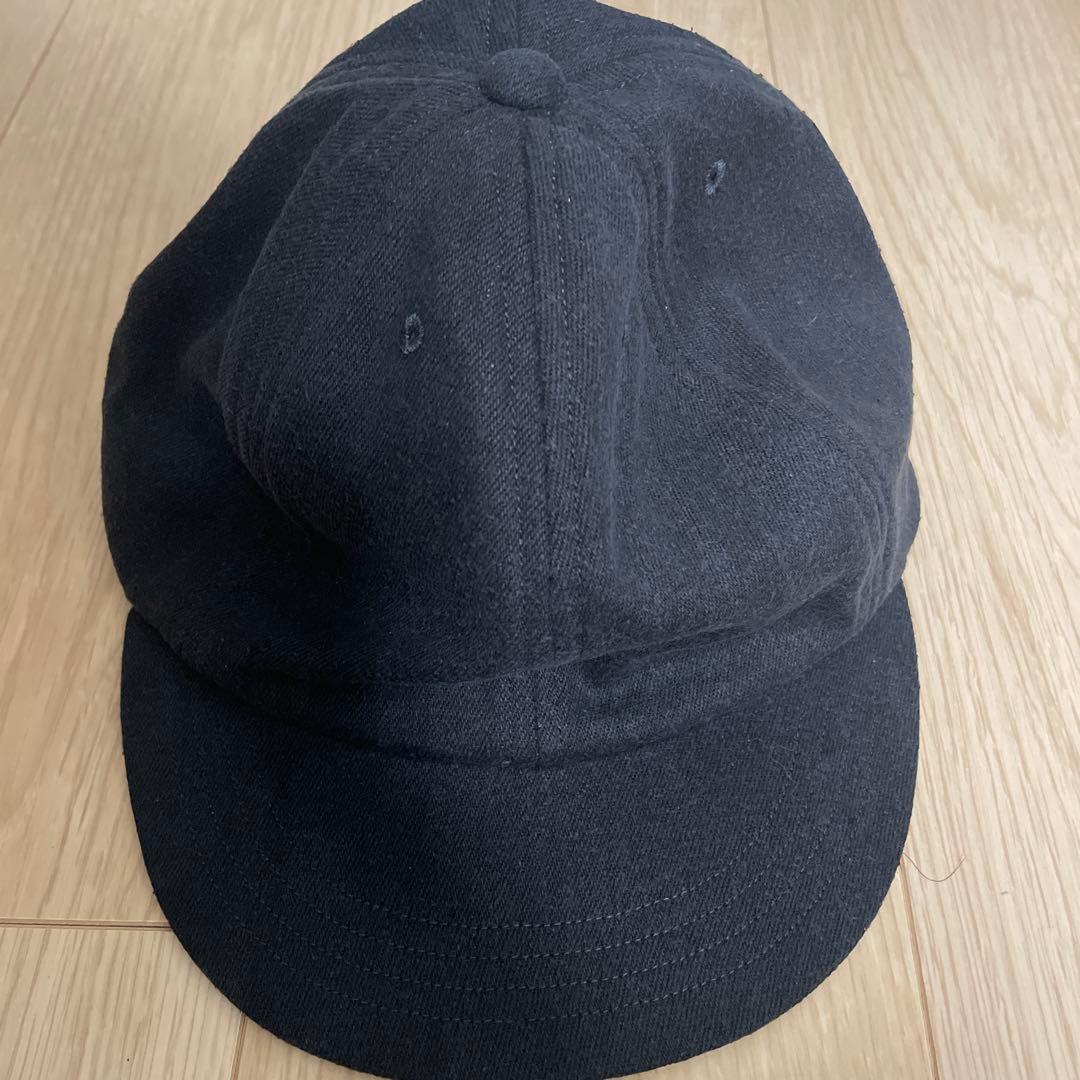 COMOLIのシルクネックキャップキャップ(ブラック)