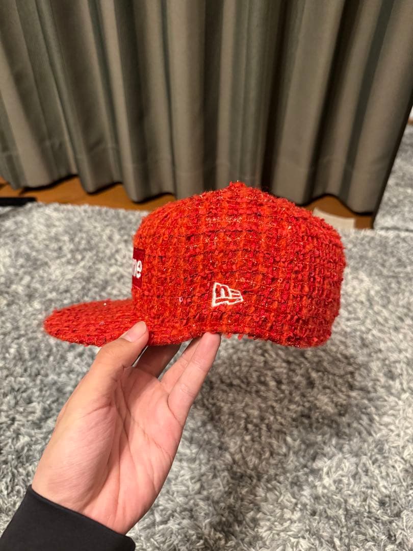 Supreme×New Era ボックスロゴ キャップ 赤 7 1/2 59.6