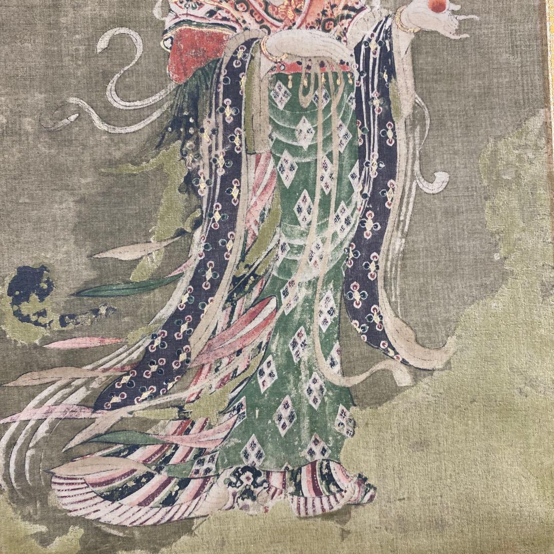 美品 掛け軸 国宝 薬師寺 吉祥天像 解説付き 奈良時代