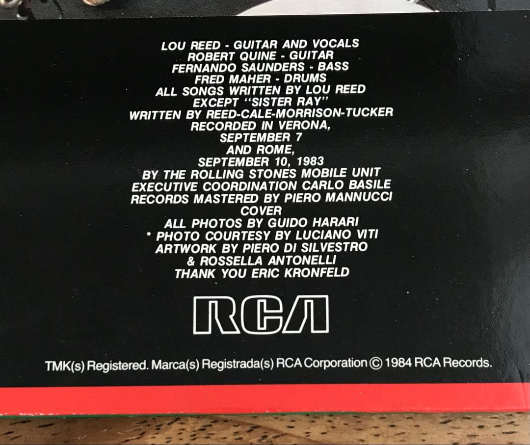 ◾️高音質️GEオリジナル盤■LOU REED / ルーリード■Live In It