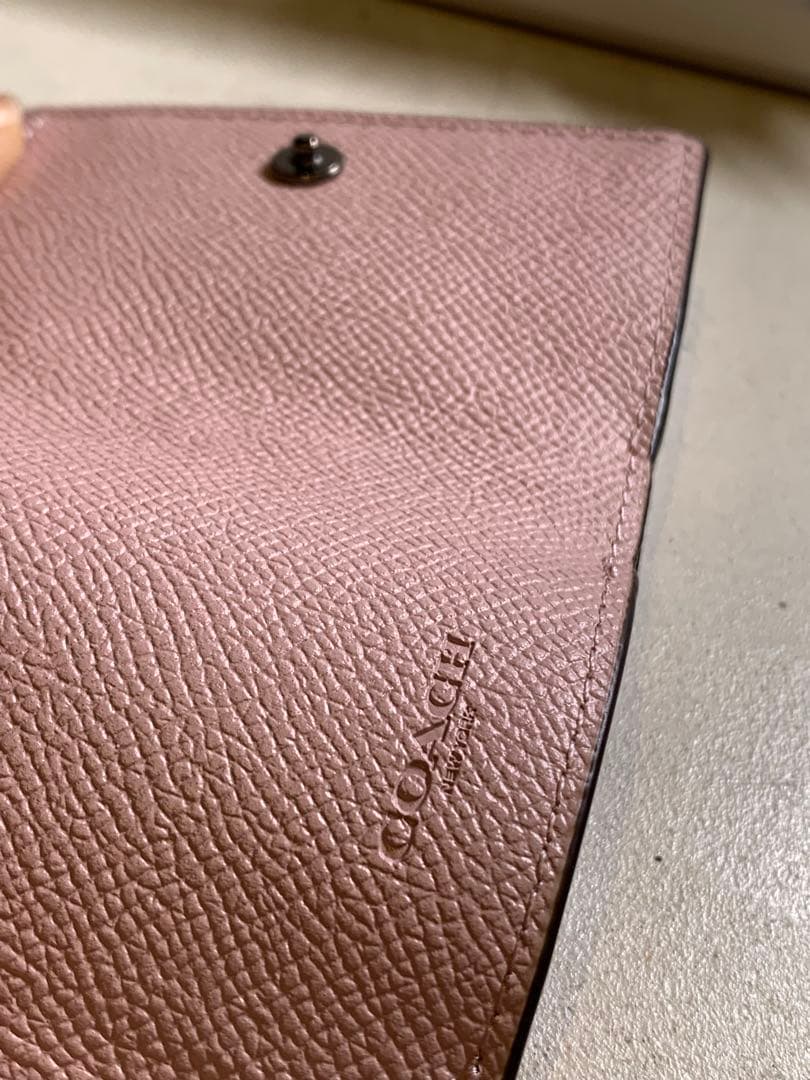 【極美品】COACH コーチ 三つ折り財布 コンパクト