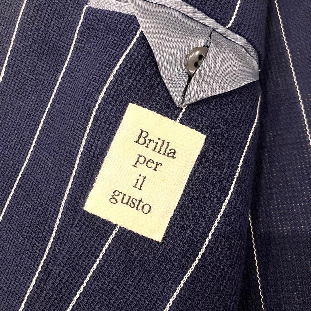 Brilla per il gusto テーラードジャケット 青 アンコン L