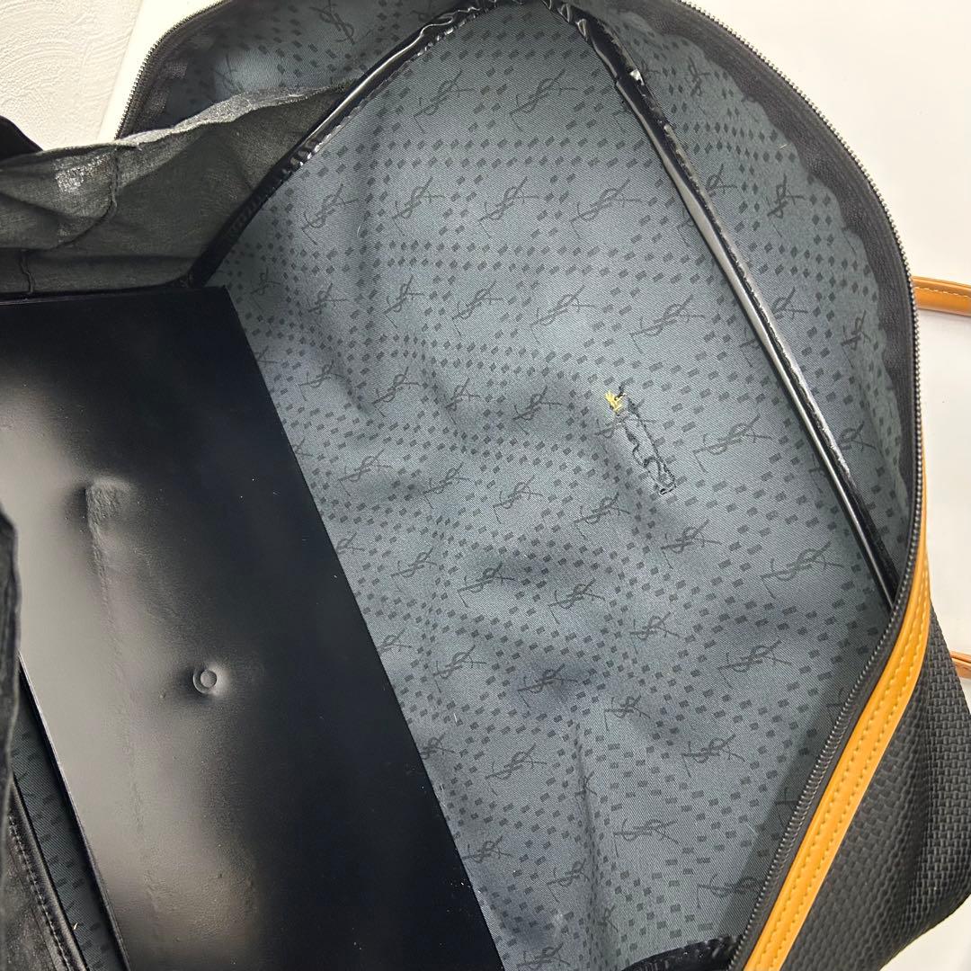 【極上美品】正規店購入品 イヴサンローラン YSL型押し ボストンバッグ 大容量