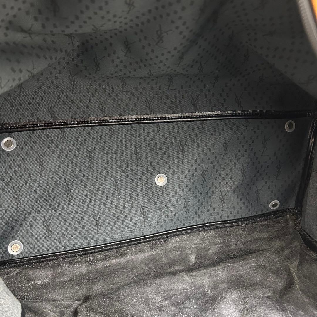 【極上美品】正規店購入品 イヴサンローラン YSL型押し ボストンバッグ 大容量