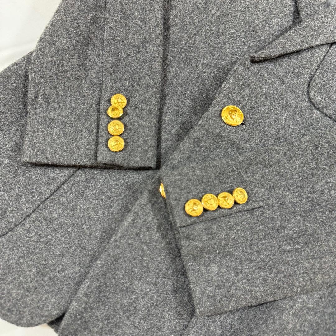 【美品】ラルフローレン テーラードジャケット グレー　金ボタン ウール 7