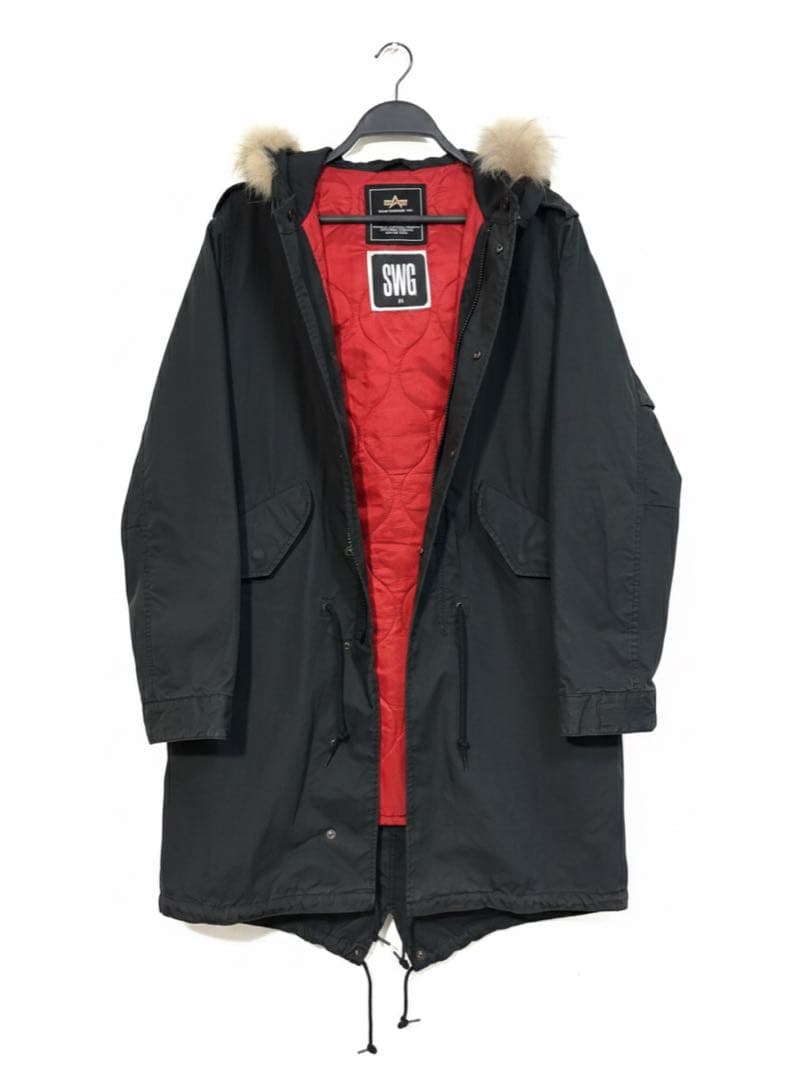 ALPHA INDUSTRIES SWG ブラック モッズコート